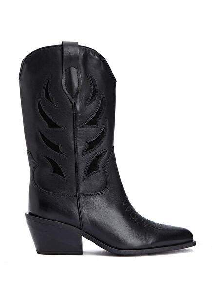 Black Women's Leather Boots