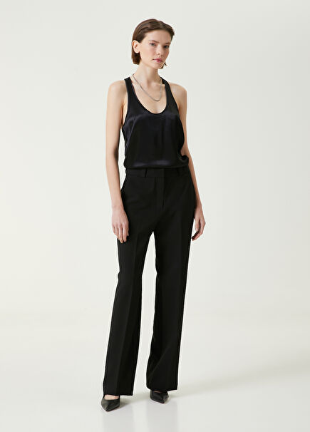 Black Tubular Leg Pants