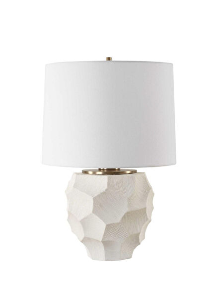 On Edge White Ceramic Lampshade