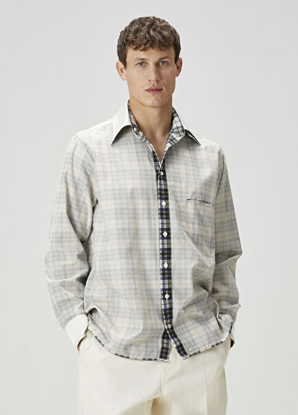 Ekose Desenli Çift Taraflı Gömlek