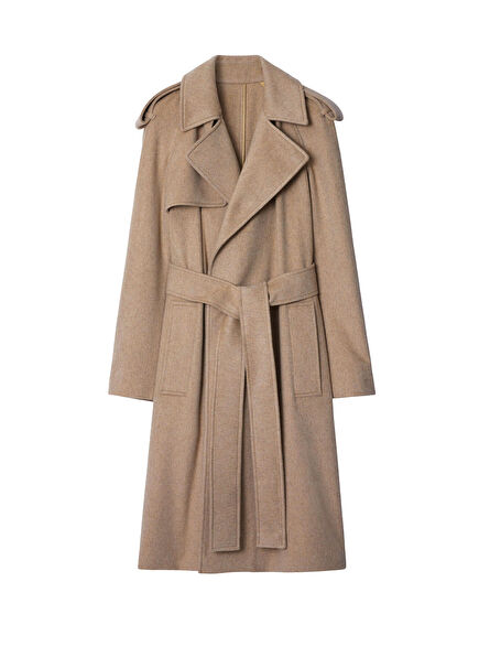 Wrap Beige Cashmere Women's Coat