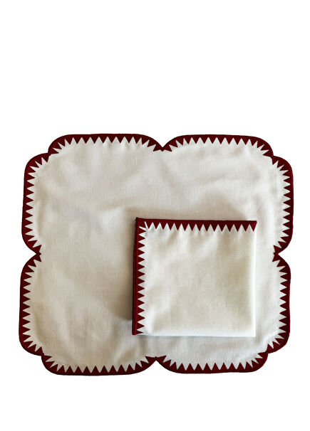 Monaco Red White American Service Set