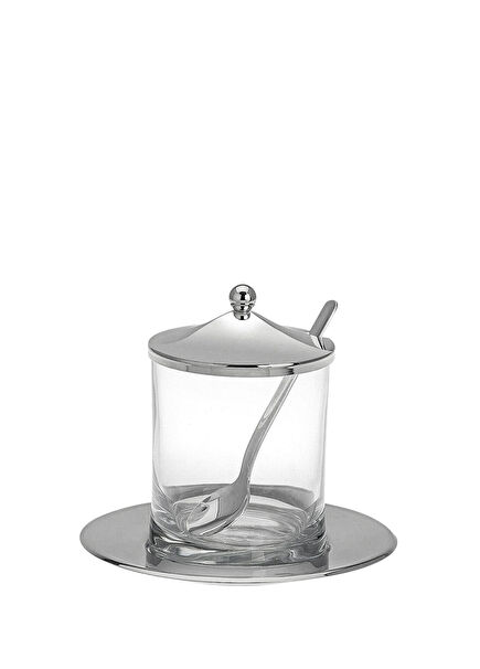 Honey Jam Jar with Glass Spoon