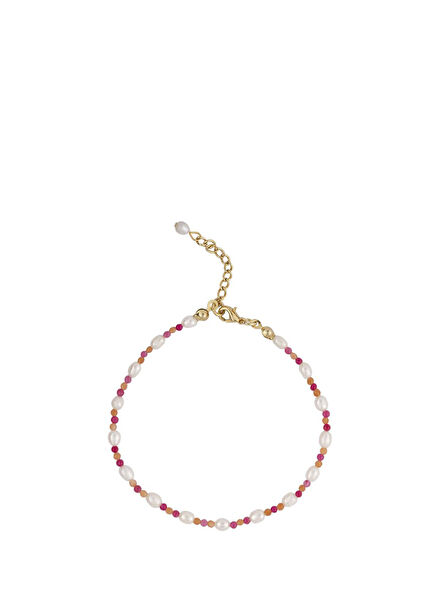 Liliana Gold Plated Women's Pearl Anklet