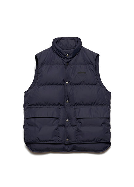 Blue Re-Nylon Men's Puffer Vest