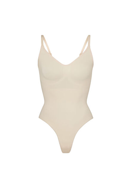 Beige Thong Bodysuit