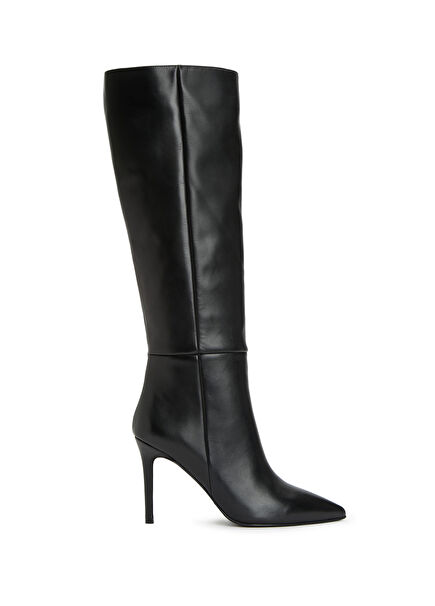 Siyah Kadın Deri Çizme