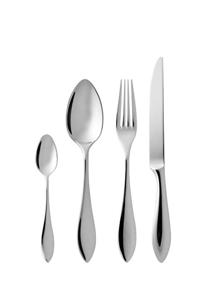 Indra Gümüş 18/8 Paslanmaz Çelik 16 Parça Çatal Bıçak Kaşık Takımı