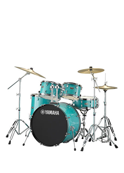 RDP2F5TQGCPSET Rydeen 22" Turquoise Glitter Akustik Davul 