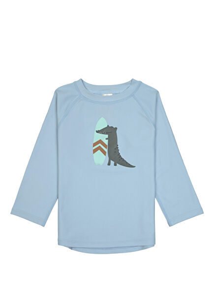 Crocodile UV Protection Sky Blue Long Sleeve Boys' T-Shirt Swimsuit