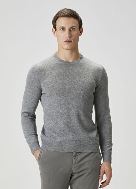 Açık Gri Kaşmir Triko