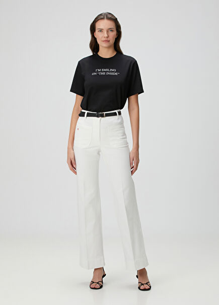 Alina White Flare Jeans