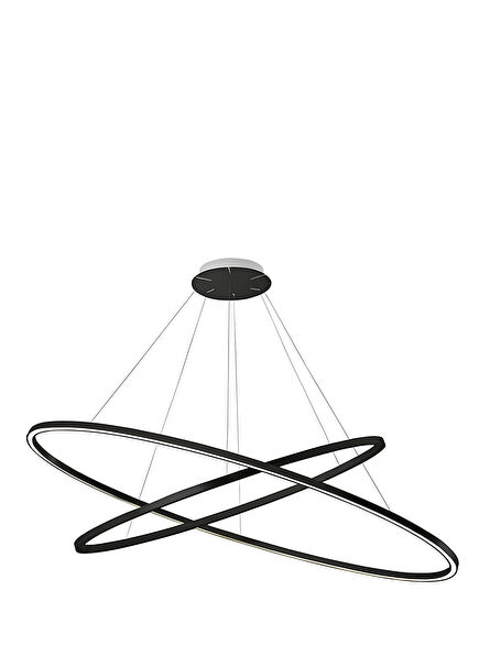 Ellisse Double Black Pendant Chandelier