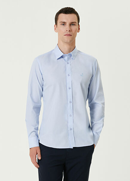Slim Fit Blue Shirt