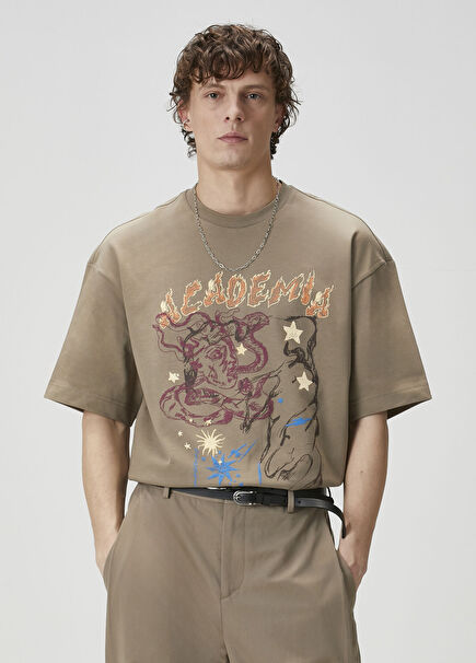 Mink Graphic Logo Print Oversize T-shirt