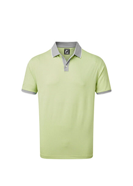 Pique Ministripe Yeşil Kısa Kollu Erkek Golf T-Shirt