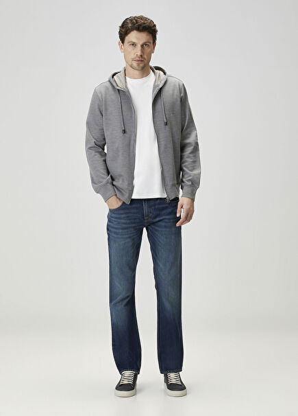 The Straight Navy Blue Jeans