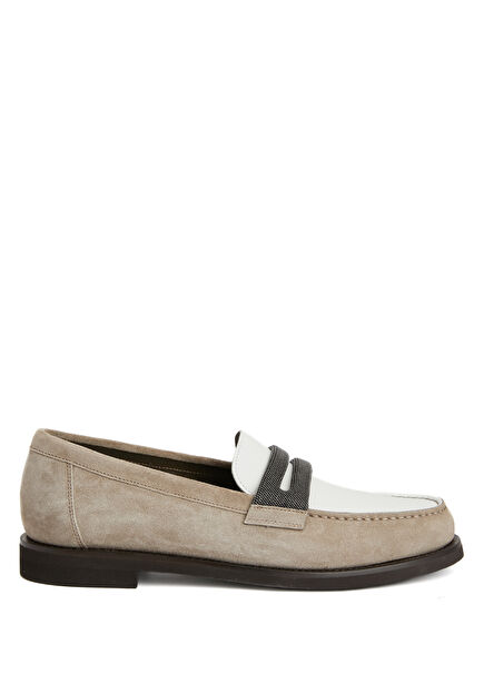 Tan Straps Women's Leather Loafer