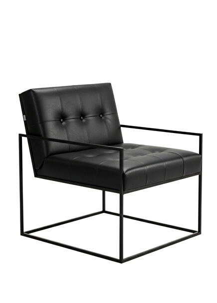 Garda Siyah Metal Deri Berjer