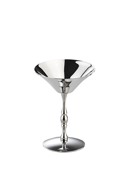 Silver Steel Legged Martini Glass