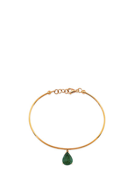 Drop Emerald 18K Gold Women's Bracelet
