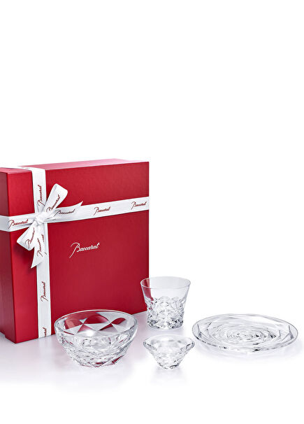 Swing Continental Set Kristal 4 Parça Kase ve Tabak Takımı