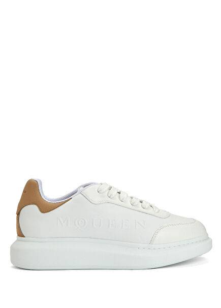 Oversized White Men's Leather Sneakers
