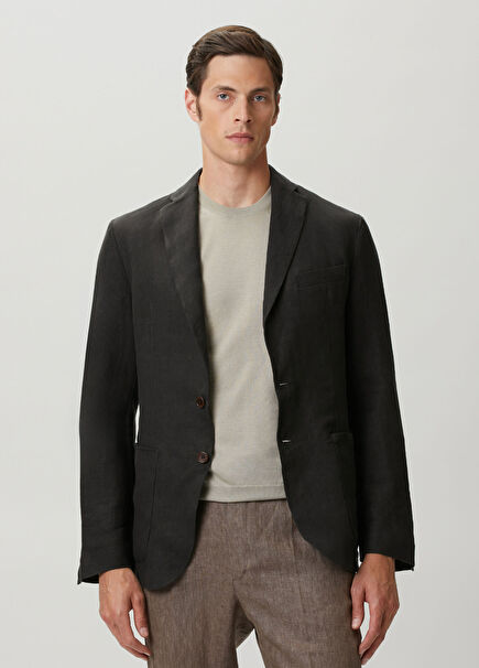 Anthracite Linen Blazer