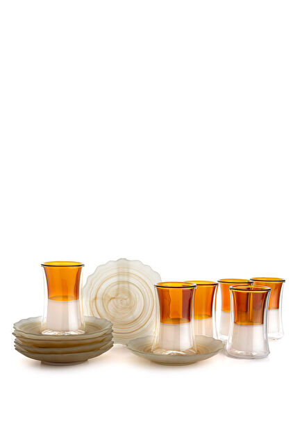 Amber Cam 6'lı Çay Bardağı Seti