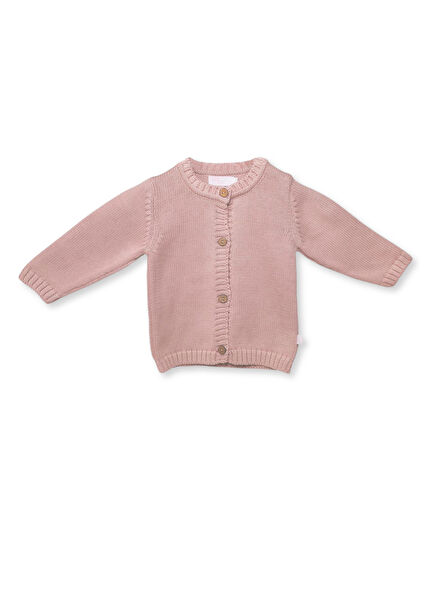Mason Pink Organic Cotton Baby Girl Knitwear Cardigan