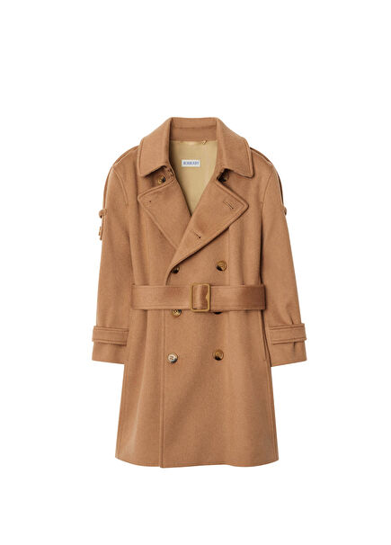 Anthony Cashmere Beige Unisex Kids Trench Coat