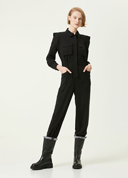 Aquilla Tencel Black Women's Jumpsuit