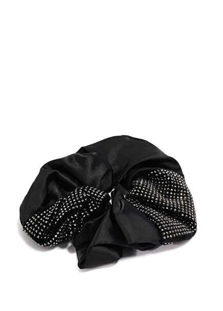 Black Stone Details Women's Elastic Hair Clip