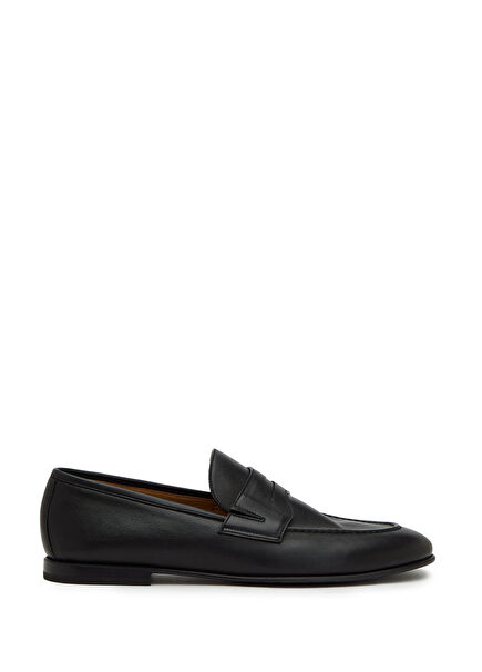 Black Men's Leather Loafer