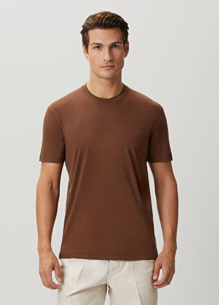 Kahverengi Basic T-shirt