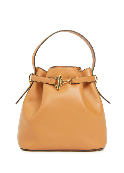Caramel Women's Smocked Leather Bag