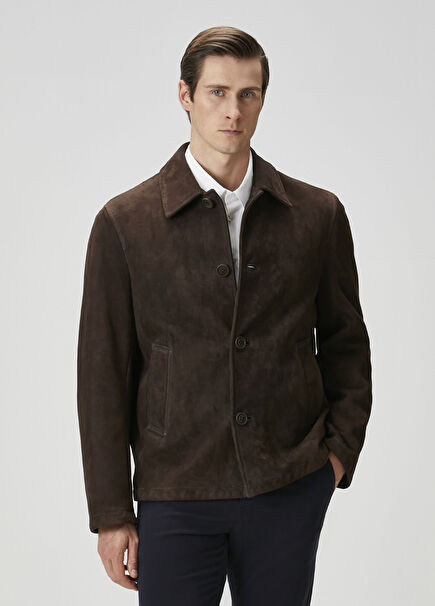 Dark Brown Suede Coat