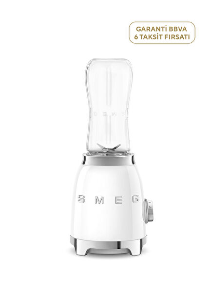 50's Style Retro Personal Beyaz Single Bottle Blender