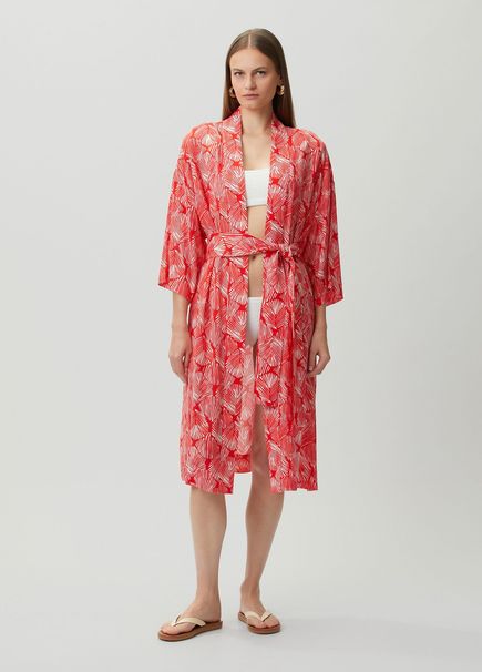 Red Patterned Kimono