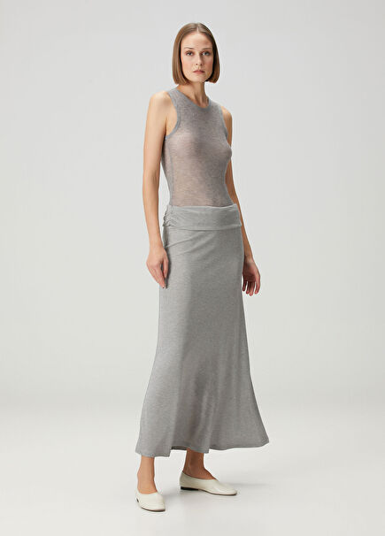 Feyra Grey Maxi Skirt