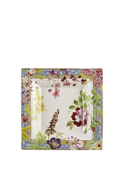 Millefleurs Desenli Seramik Kare Şekerlik