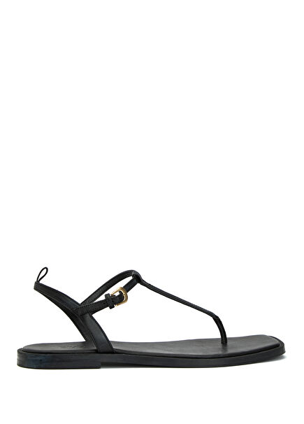 Siyah Kadın Deri Loafer