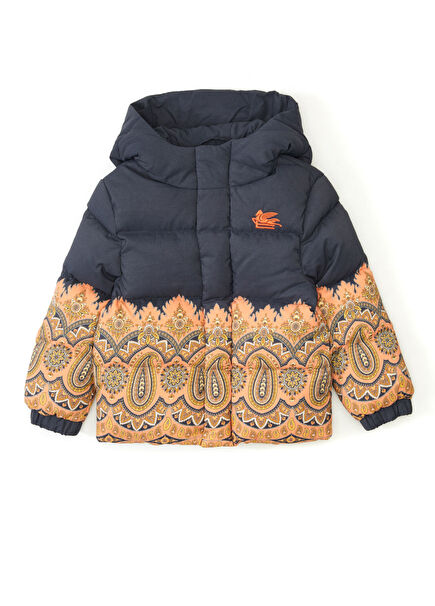 Mavi Kapüşonlu Erkek Çocuk Mont