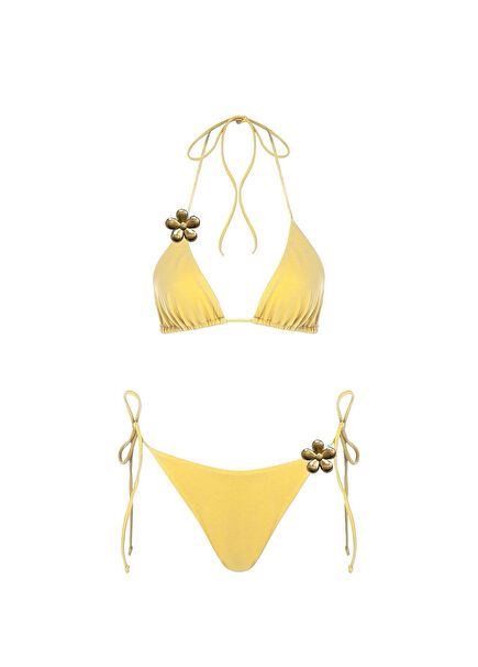 Flower Bomb Gigi Sarı Kadın Bikini Takımı