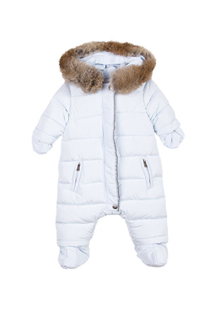 Mavi Kapüşonlu Erkek Bebek Astronot Mont