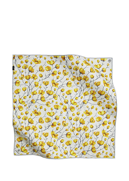 Twill Çift Baskılı İpek Eşarp 