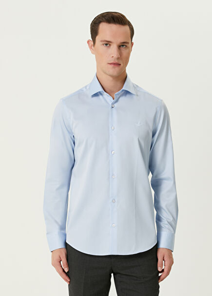Comfort Fit Blue Shirt