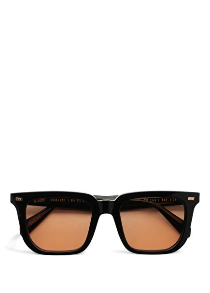 Certo Black Acetate Unisex Sunglasses