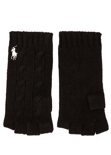 Siyah Kadın Yün Eldiven