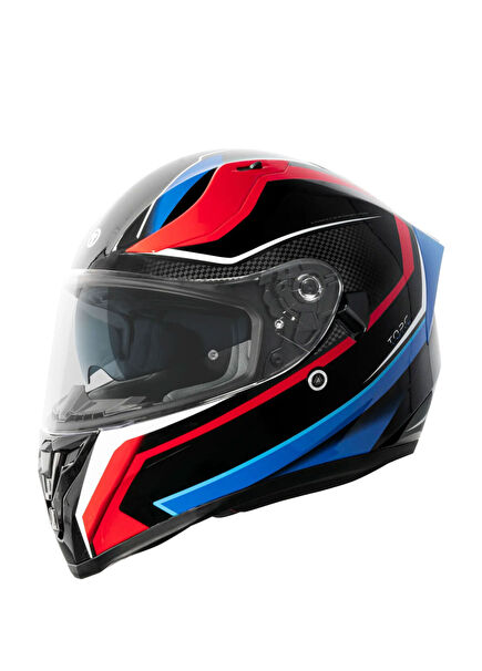 T-15 Route Renkli Unisex Kapalı Motosiklet Kaskı